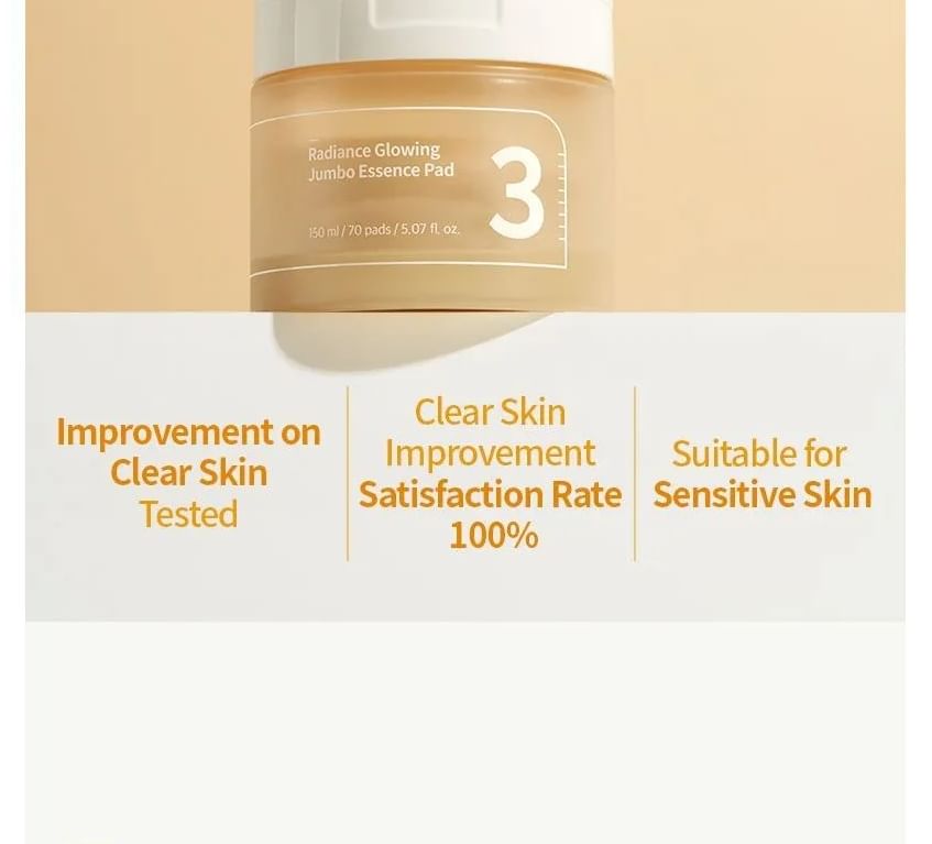 numbuzin - No.3 Radiance Glowing Jumbo Essence Pad