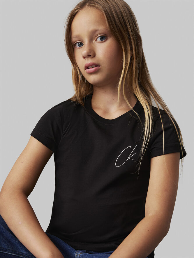 Calvin Klein CK SIGNAGE SLIM SS T-SHIRT Ck black