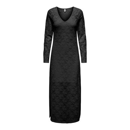 ONLY Rose Long Lace Kjole, Black, M