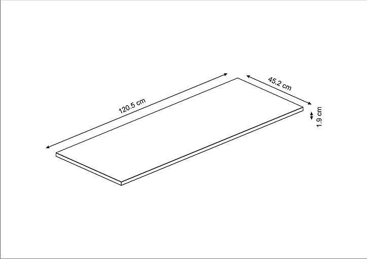 Plan de toilette placage bois L.120 x 45 cm Kabayan