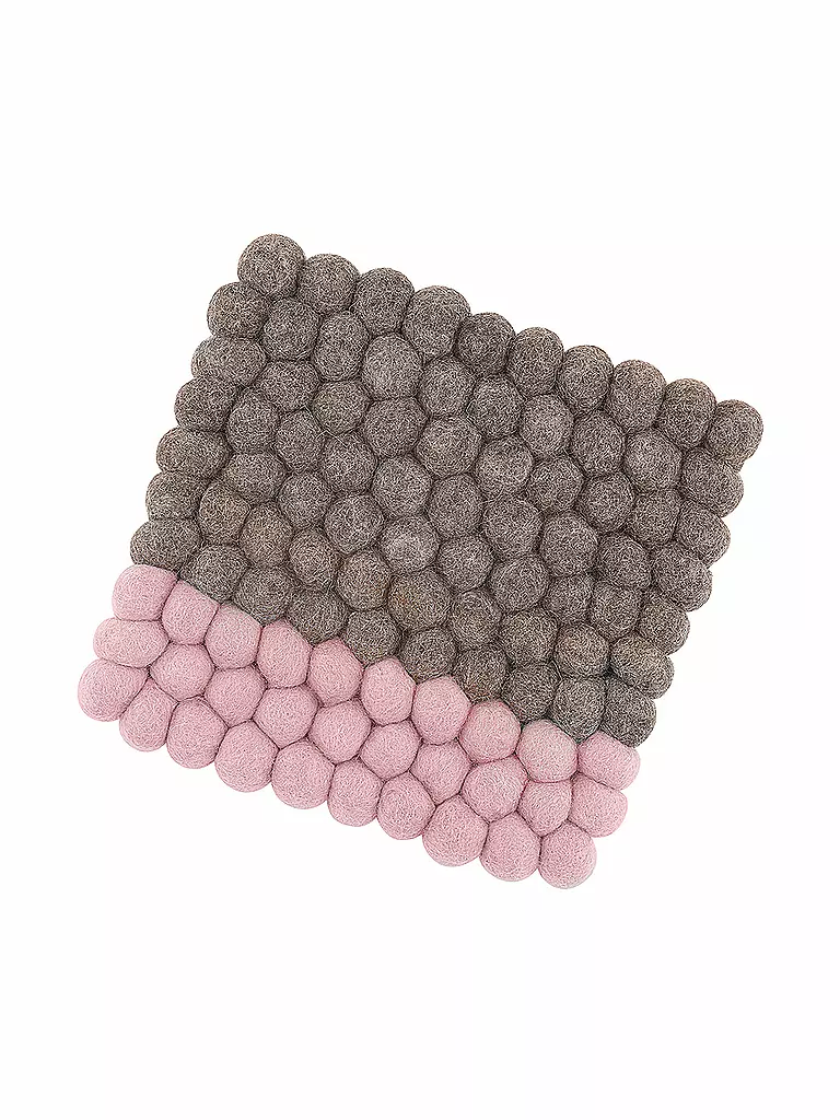 CILIO Untersetzer LANA DUE Wolle Braun-Rosa rosa