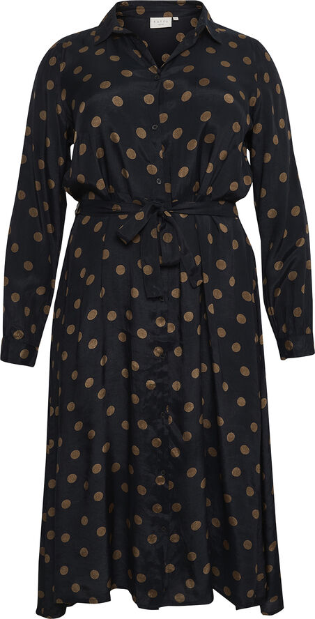 Kaffe Curve KColivia Dress Black with mustang dot