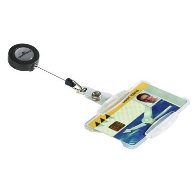 Durable Namensschilder mit Aufrollmechanismus, 54 x 90 mm, 10 Stück