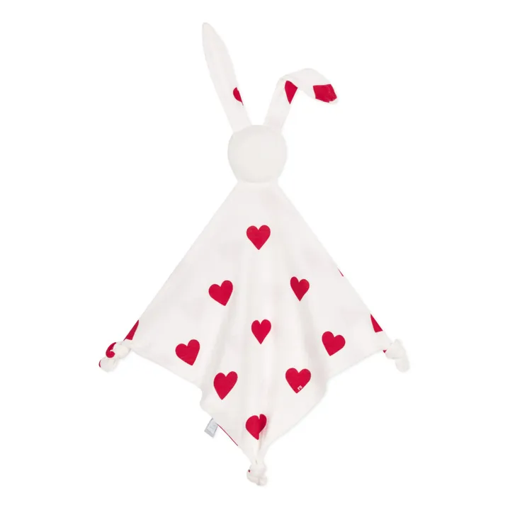 Petit Bateau Doudou Madine Lapin Cœurs | Blanc