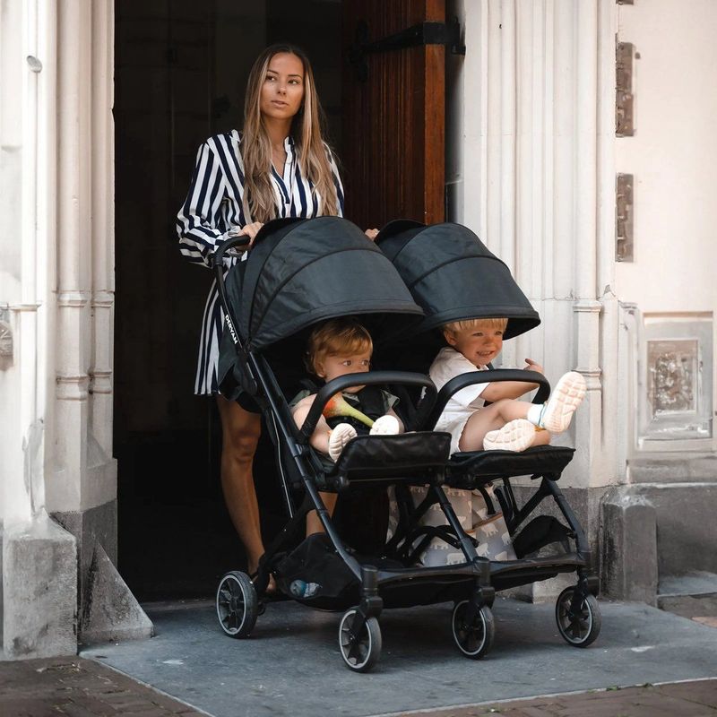 Deryan Luxe Rolo X2 Dubbele Buggy - Duo Buggy - Nougat