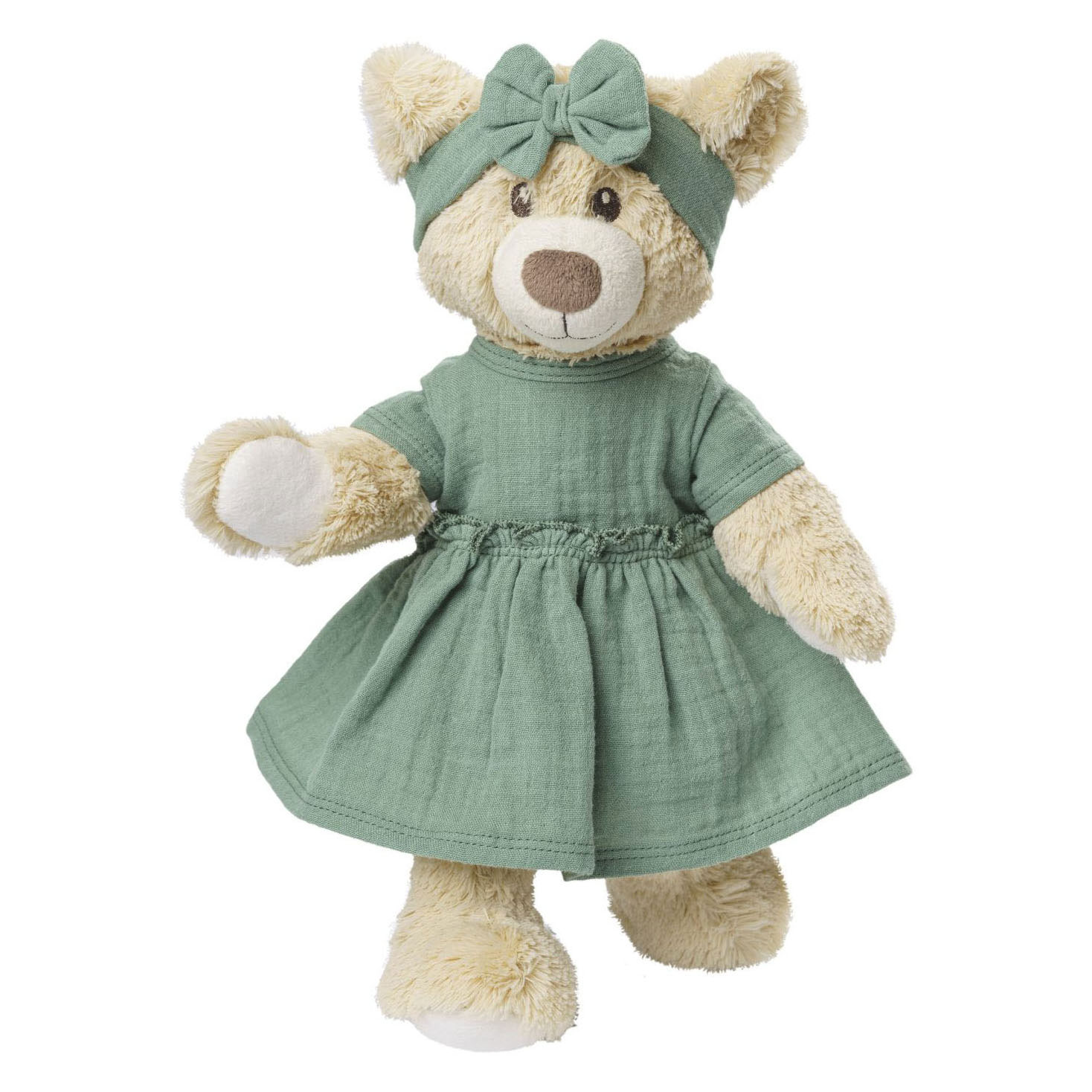 Poppenjurk Groen met Ruches,35-45 cm
