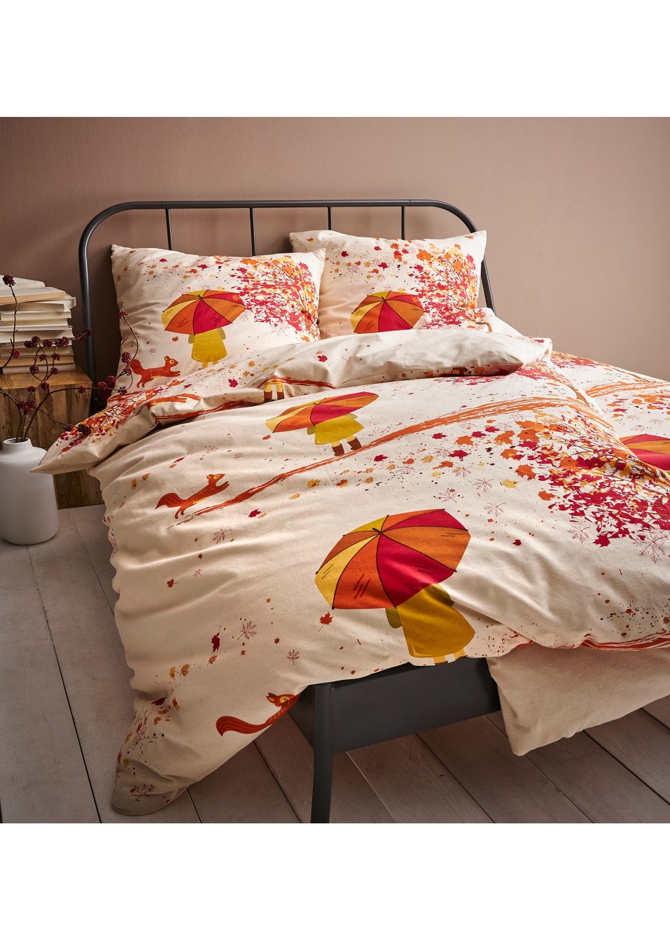 Parure de lit avec motif automne