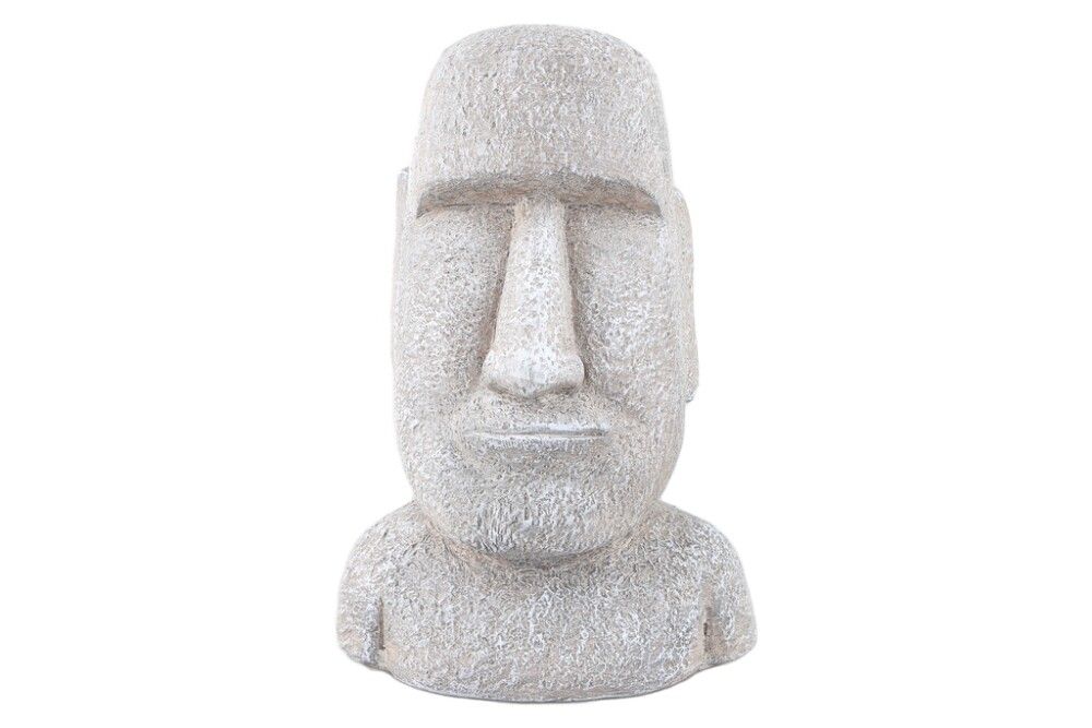 HAGEDEKORASJON MOAI 33,7CM GRÅ