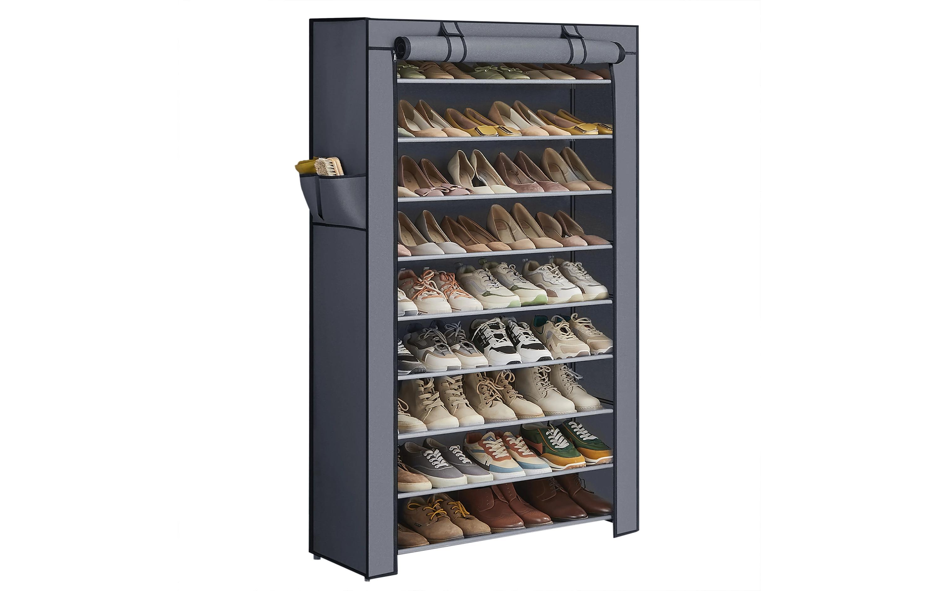 Schuhregal mit Abdeckung 88 x 160 cm, GrauSchuhorganizer