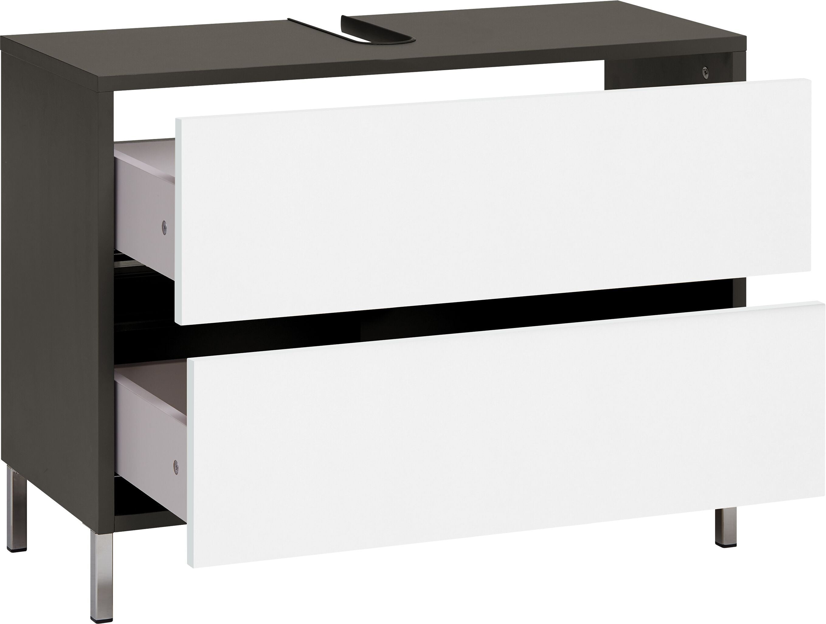 SIERRA Lavaboy - Anthrazit / Weiss / B: 80.0 cm x T: 35.0 cm x H: 60.0 cm
