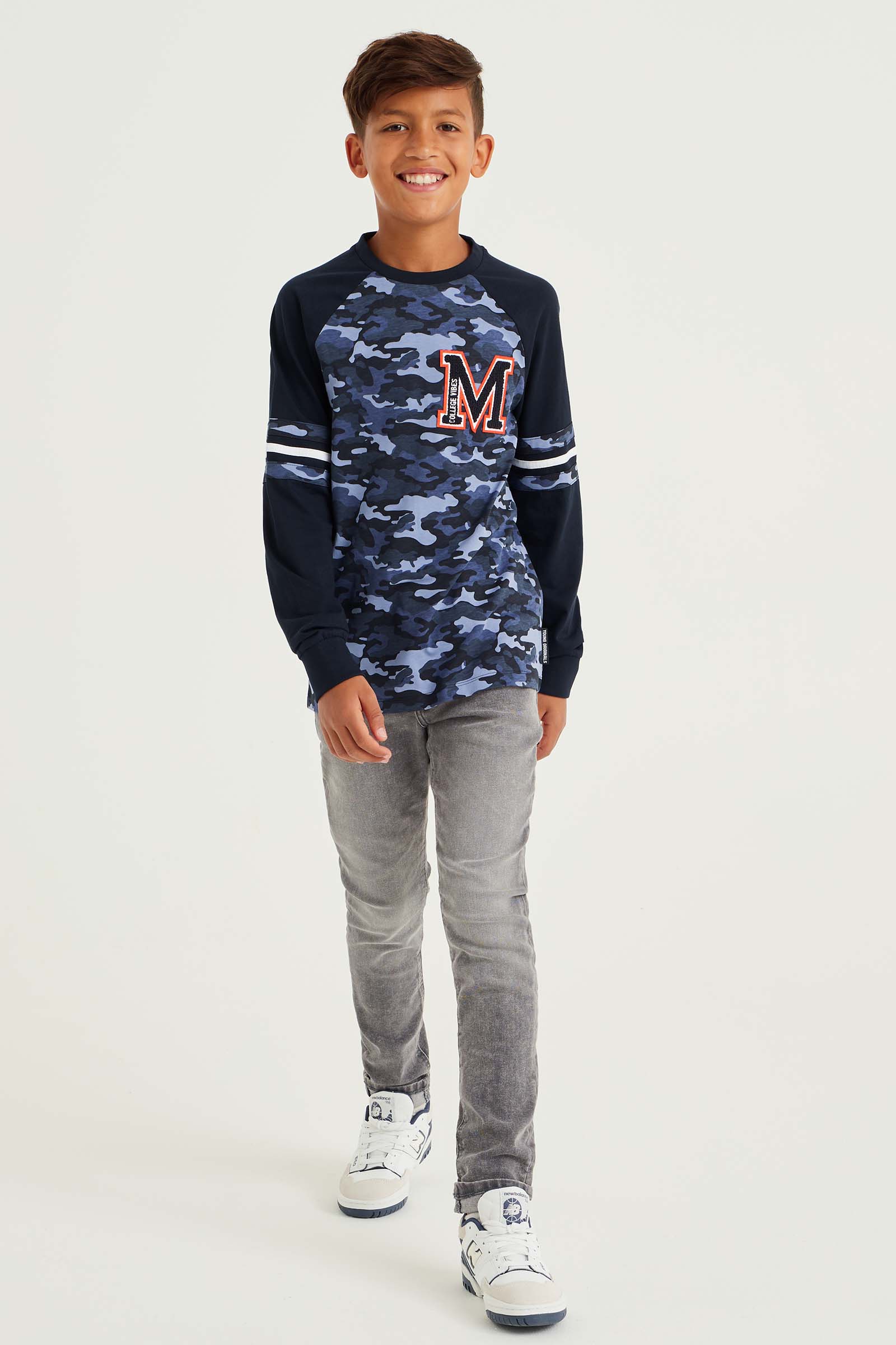 Jongens skinny fit jeans met stretch Blue Ridge Grijs