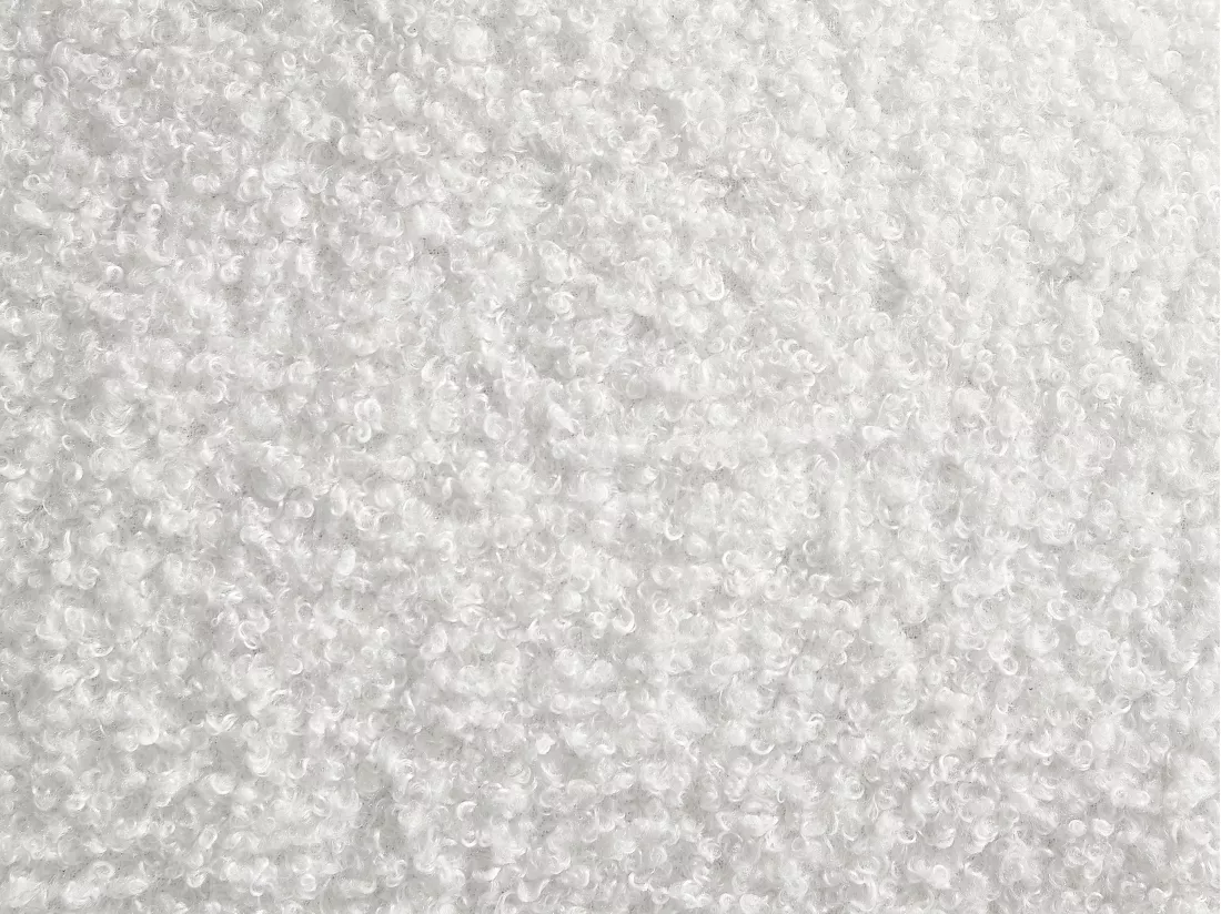 Canapé 3 places en tissu bouclette blanc SOPELANA