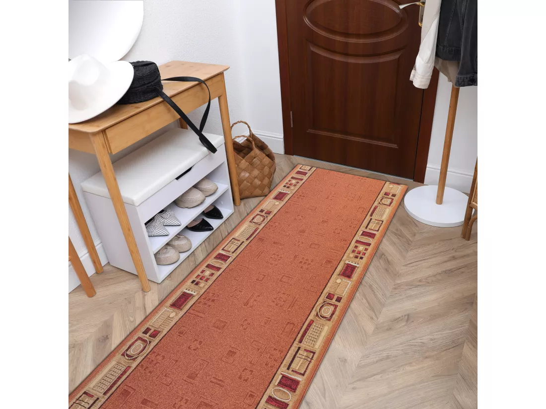 TAPIS DE COULOIR ANTIDÉRAPANT JENA roux 67x100 cm