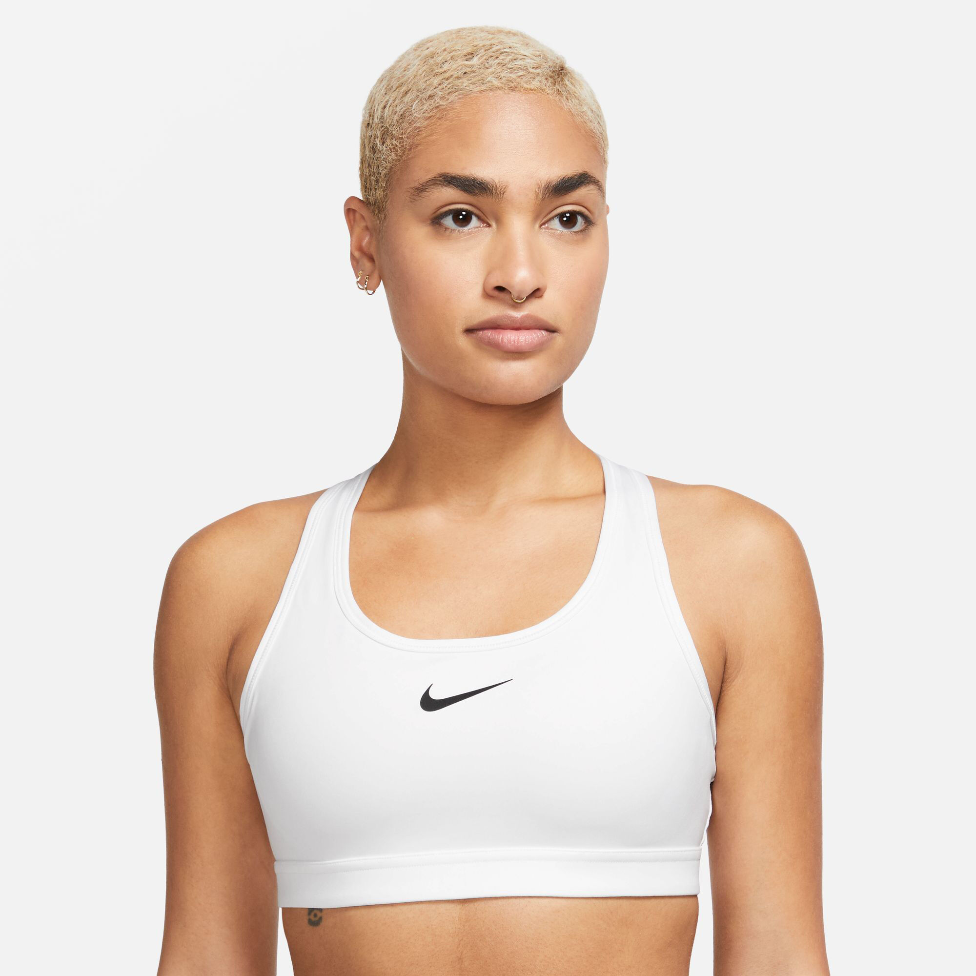 Nike Swoosh Medium Soutien-gorge Sport Femmes - Blanc