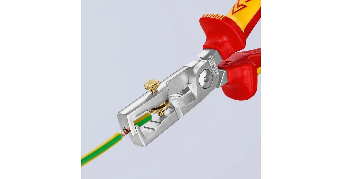 KNIPEXStriptang StriX 13 66 180 VDE  (Rood/geel, Lengte 180mm, met kartelschroef)