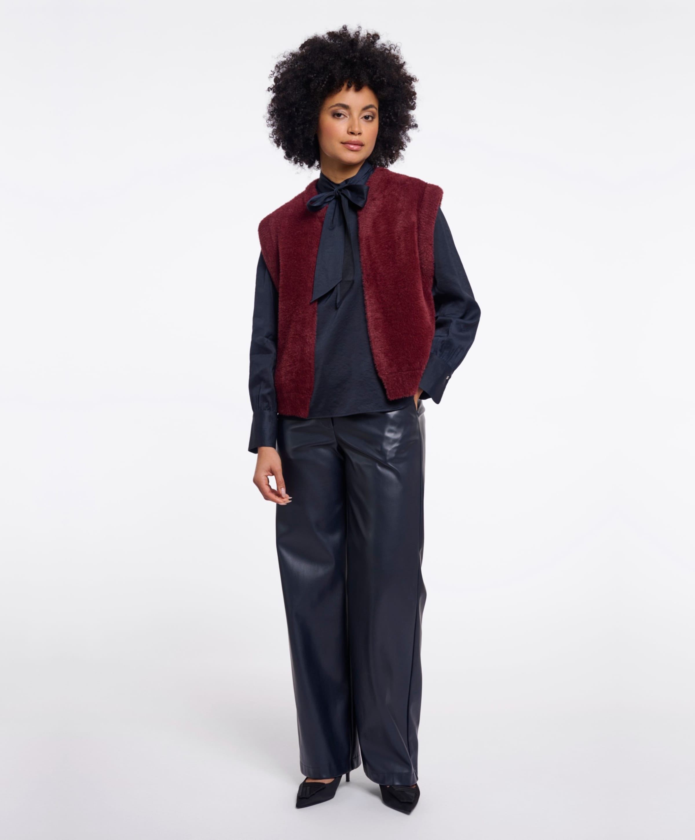 Rino & pelle Dames gilet rood