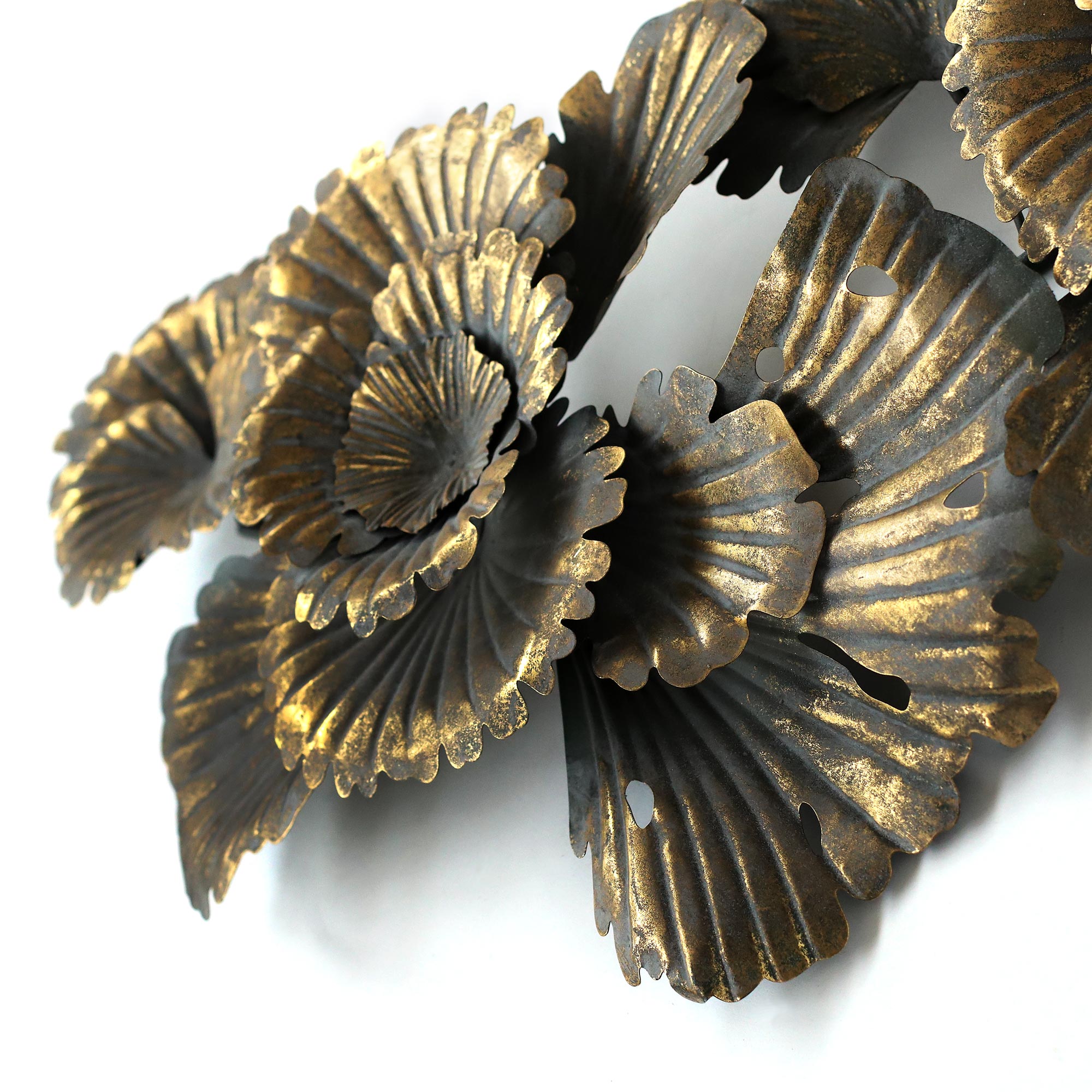 Wandskulptur 'Nayla', antik gold, B 87 cm, H 41 cm, L 10 cm von fischer's lagerhaus