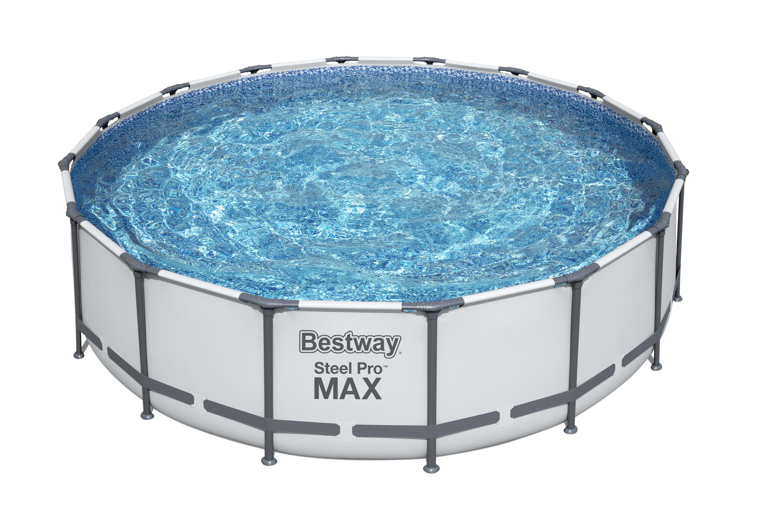 Bestway Pool Komplett-Set hellgrau 488 x 122 cm