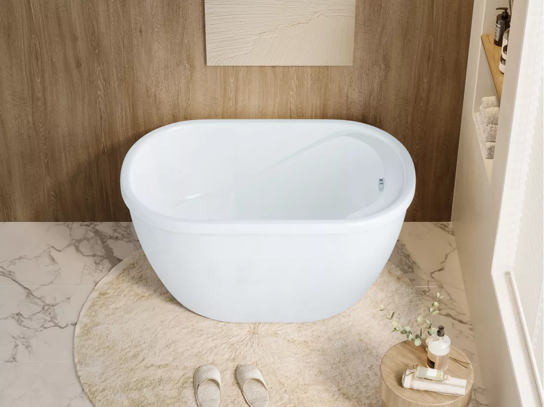 Baignoire sabot - 165 L - 120 x 75 x 65 cm - Blanche - PICCOLA