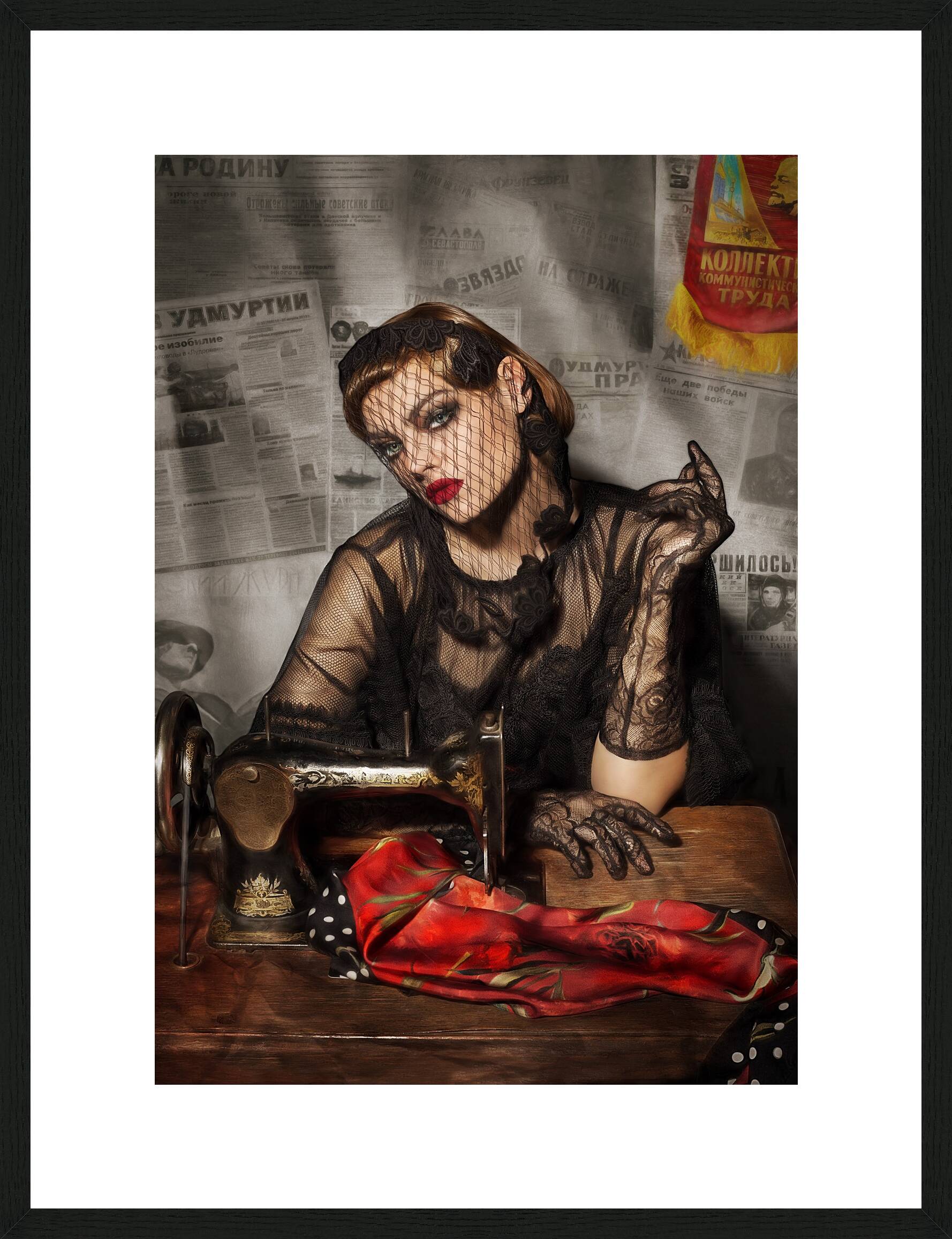 Girl with a Sewing Machine by Andrey Yakovlev & Lili Aleeva - Limited Edition. Edition of: 150. Signed.