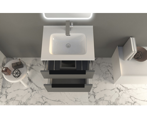Badkamermeubel Baden Haus Urban BxHxD 60 x 62 x 46 cm Frontkleur grijs mat mat