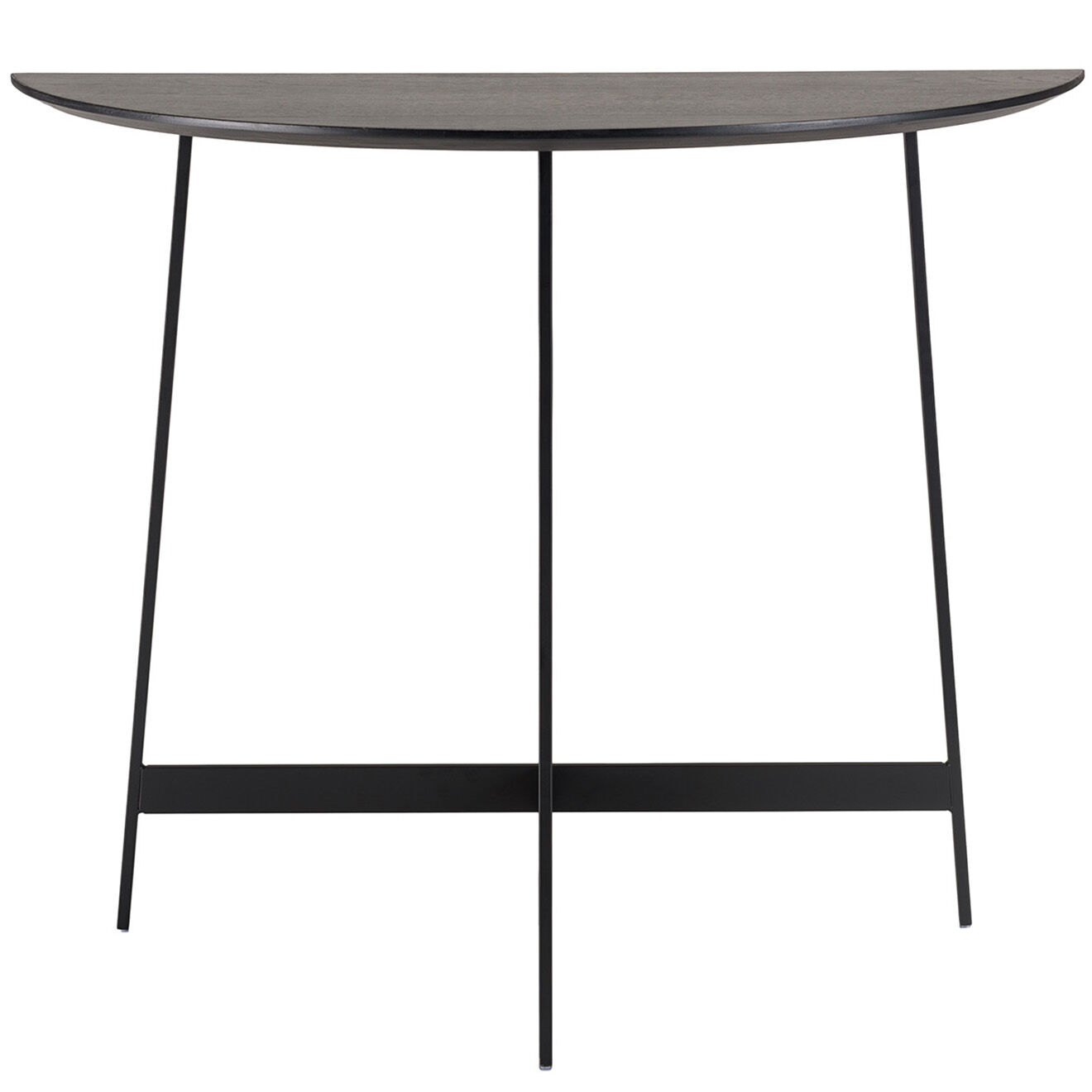 Macabane Console demi-lune Daly noire - 83x35 cm