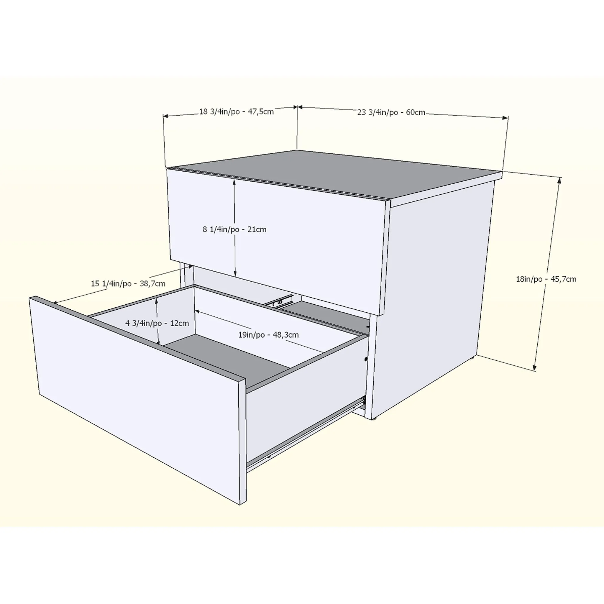 Nexera Table de Nuit Arcadia - Truffe