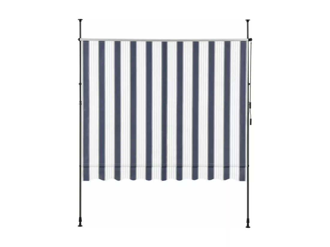 Store banne téléscopique acier blanche 250 x 120 x 200 cm 03_0008326
