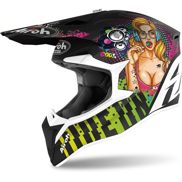 Airoh - Casque enfant Wraap Youth Pin Up Multicolore