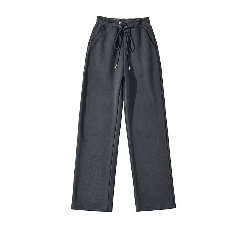 Morhan - Rechte joggingbroek met elastische taille en fleecevoering