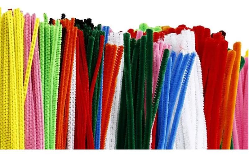 Chenilledraht 4, 6, 9 mm, diverse Farben, 700 StückPfeiffenreiniger farbig assortiert
