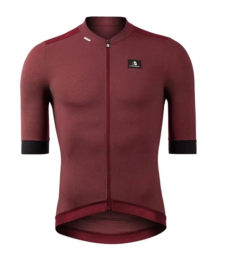 Etxeondo Ondar Fietsshirt Korte Mouwen Donkerrood Heren