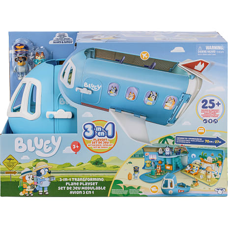Bluey legesæt med cabriolet fly