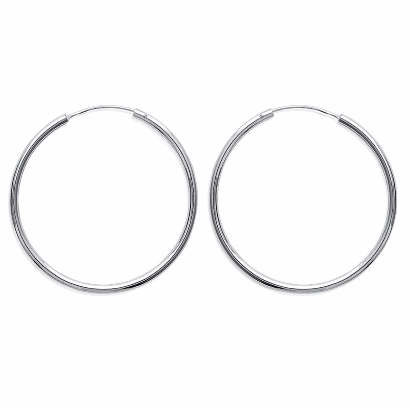 Boucles d'oreilles Créoles Tendance Classe Chic Simple Anneaux argent