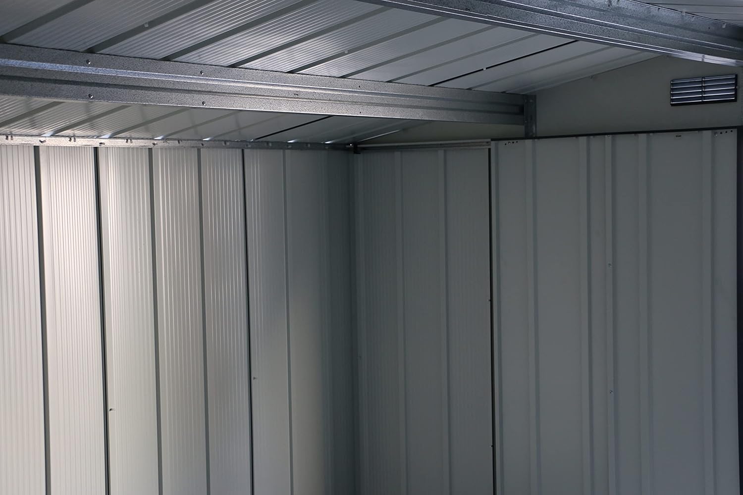 Duramax ECO 10 x 8 (7.28 m²) Metallgerätehaus, feuerverzinktes Metall gerätehaus - Geräteschuppen, verstärkte Dachkonstruktion, wartungsfreier und wetterfester Metallschuppen, Anthrazit