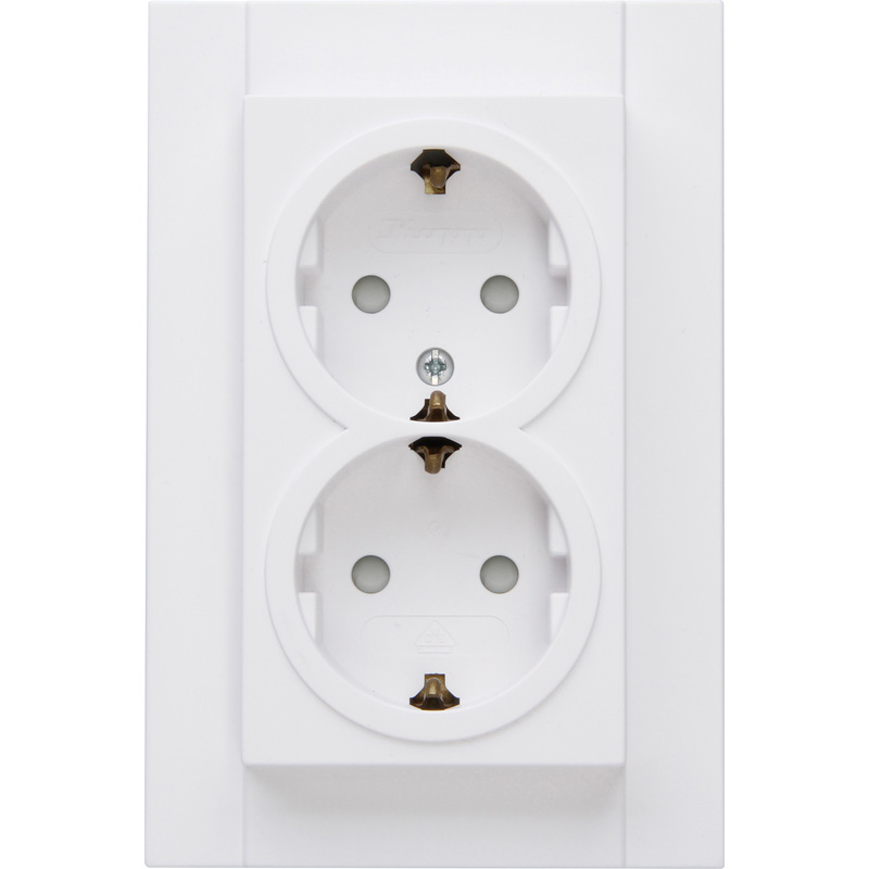 Kopp Athenis wandcontactdoos RA dubbel inbouw Mat wit*