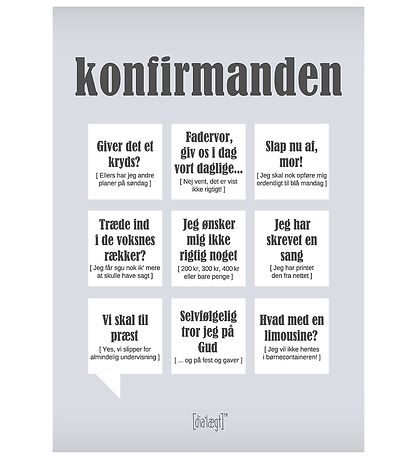 Dialægt Poster - 30x42 - Konfirmanden