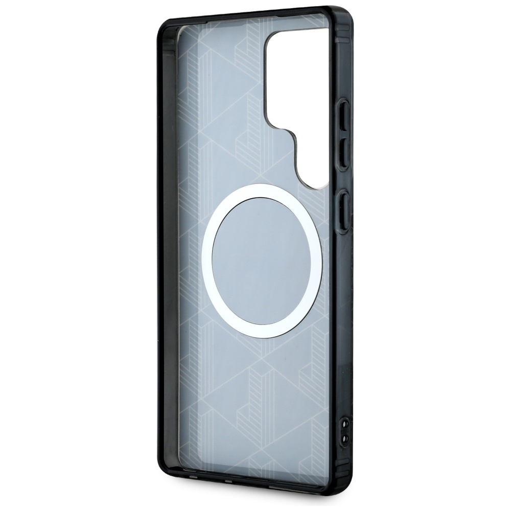 Samsung Galaxy S25 Ultra Hardcase Hülle Monogram Logo MagSafe-Modul (LCHMS25LUBSK) - Schwarz