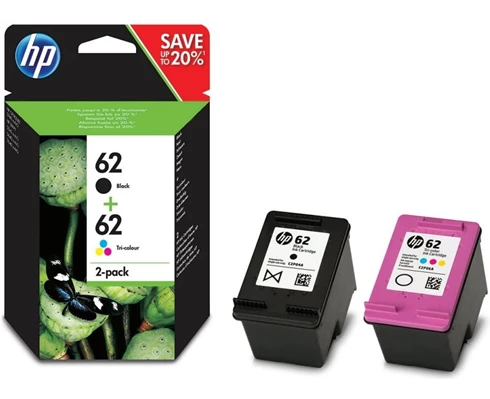 HP 62 2-pack (svart färg)