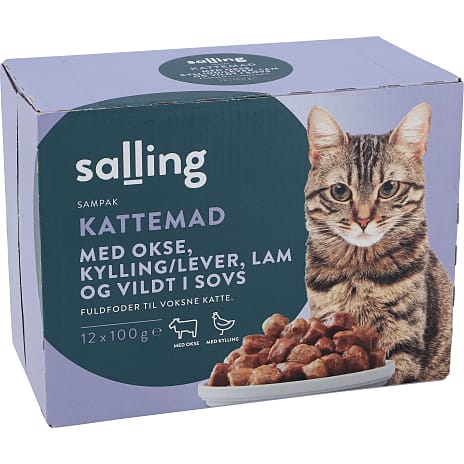 Vådfoder i sovs m. kød