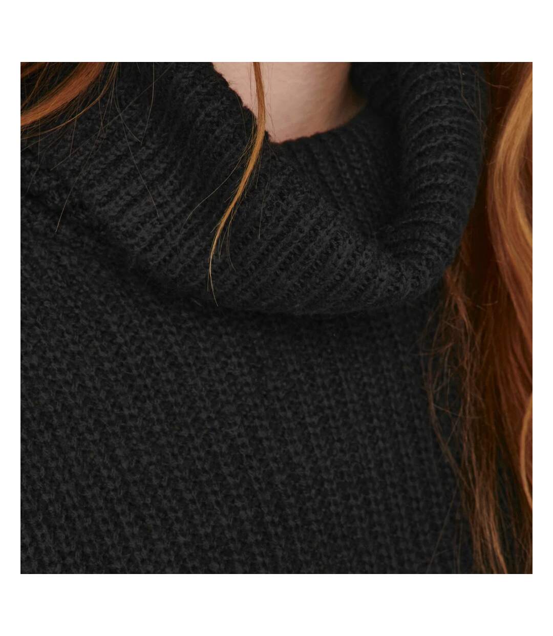 Pull Noir Femme JDY Megan Cowl Neck