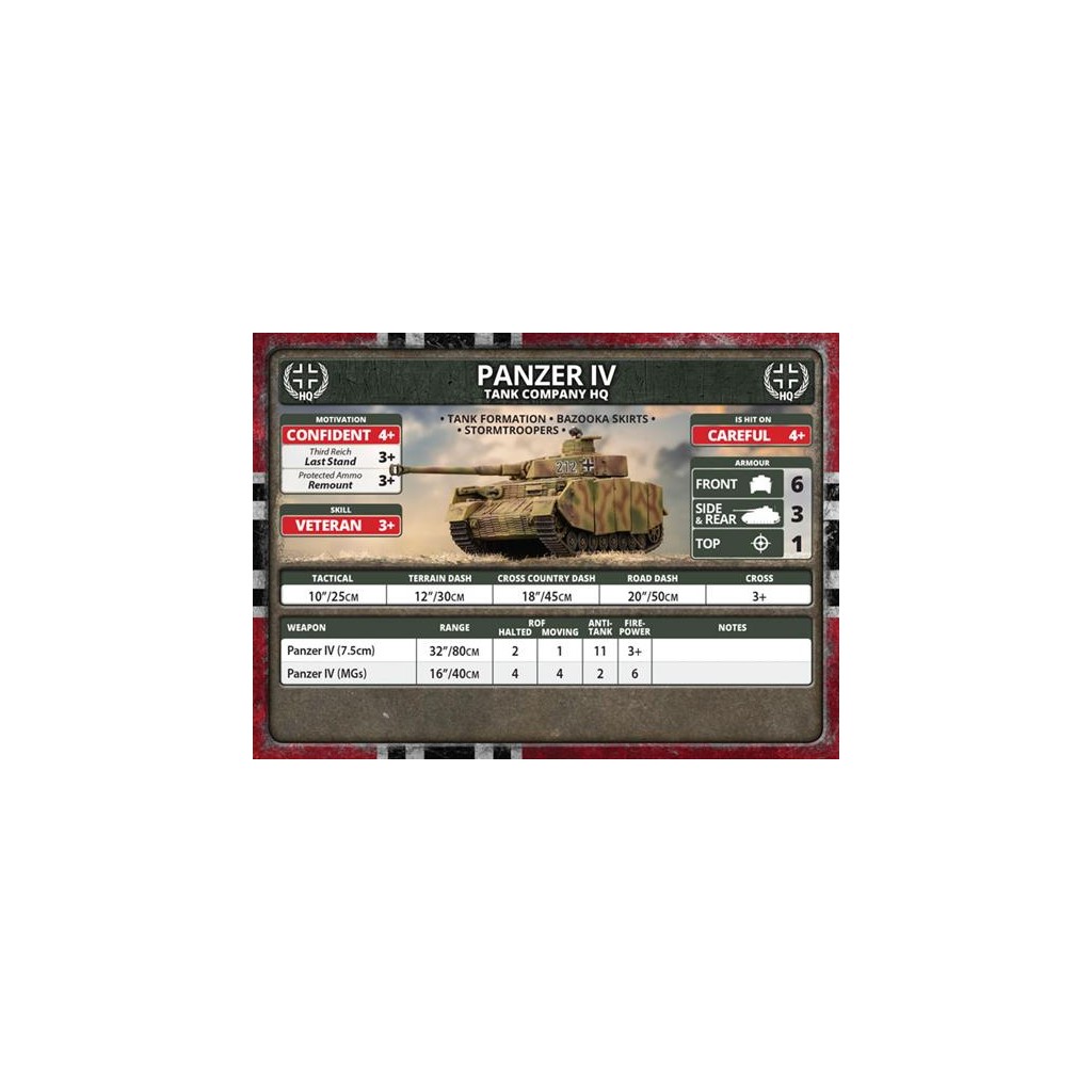 Flames of War - Panzer IV Tank Platoon