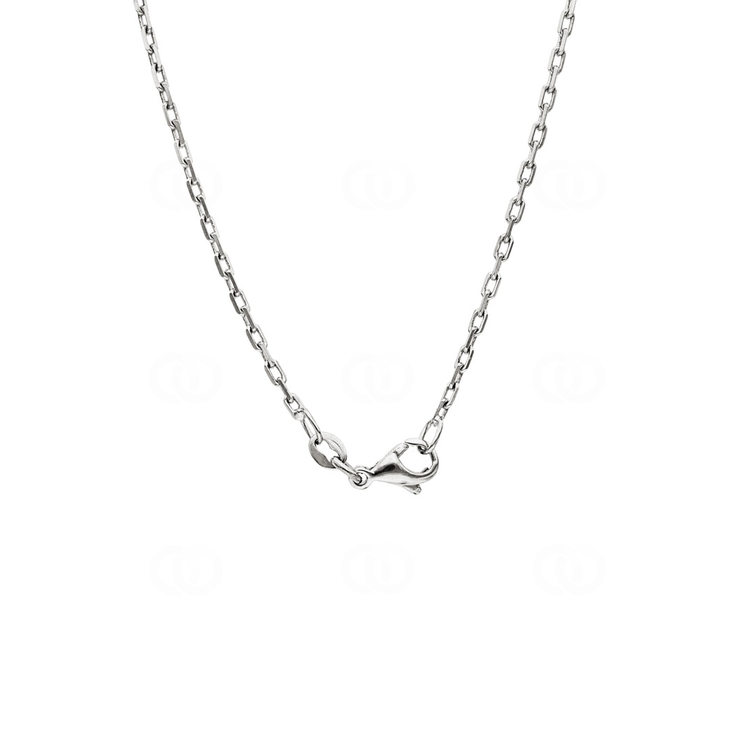 Ankerkette geschliffen 750/18 K Weissgold 1.8mm