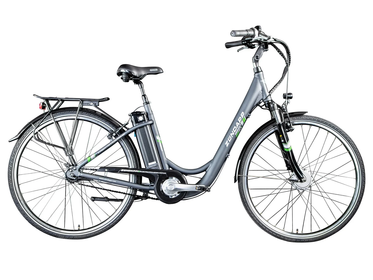 Z&uuml;ndapp E-Bike City Green 3.7, 26 oder 28 Zoll