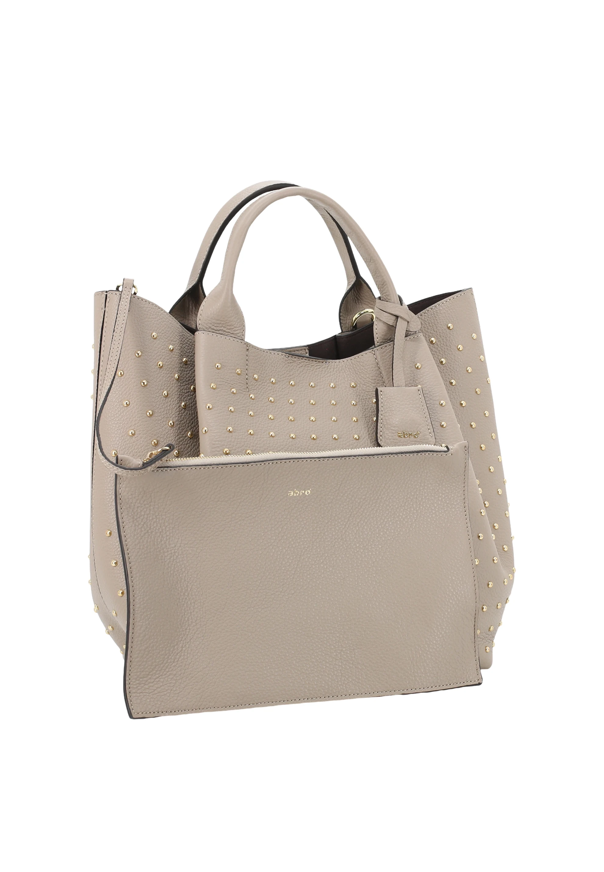 Shopper ESSENTIAL studs medium Leather Agave Standard