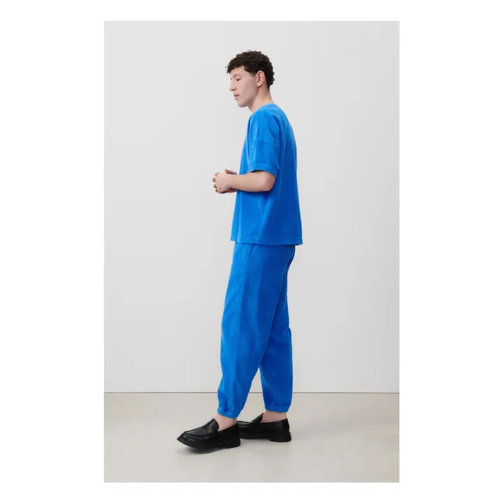 American Vintage T-shirt Padow Velours | Bleu