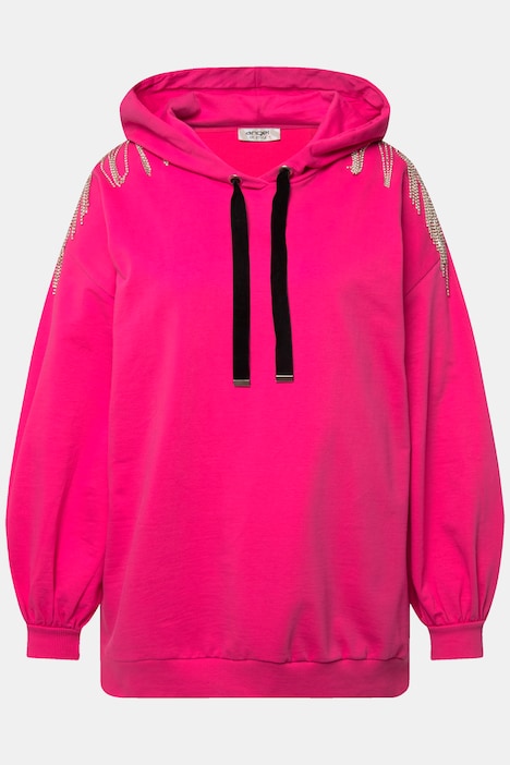 Hoodie, Kapuzensweater, Schulter-Verzierung, Ballon-Langarm