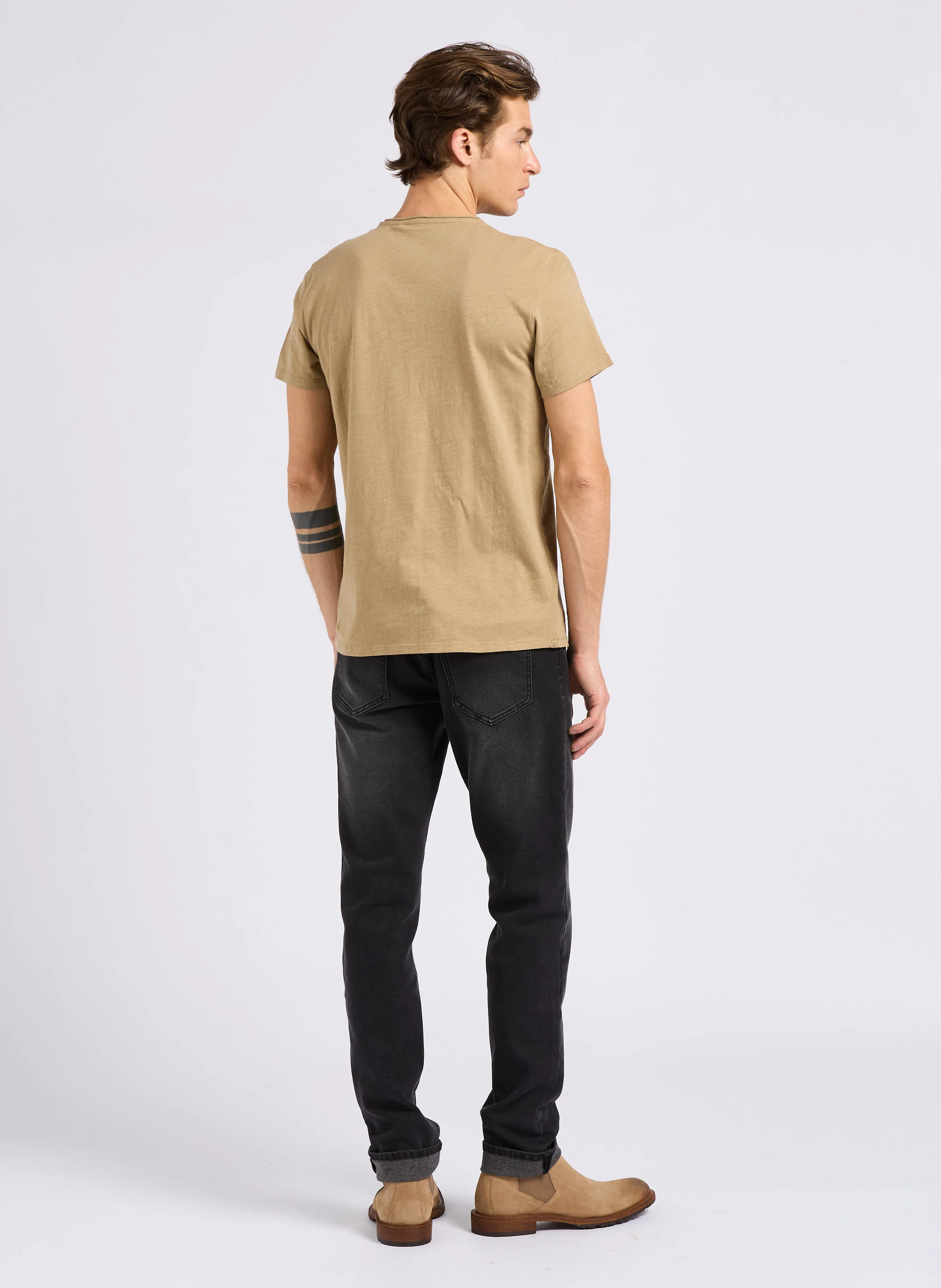 Jean slim en coton mélangé | Gris