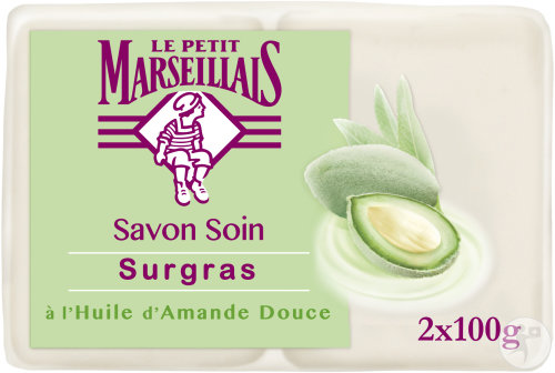 Le Petit Marseillais Savon Soin Nourrissant À L’Huile D’Amande Douce 2x100g