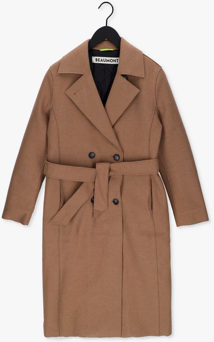 BEAUMONT camel beaumont mantel belted coat